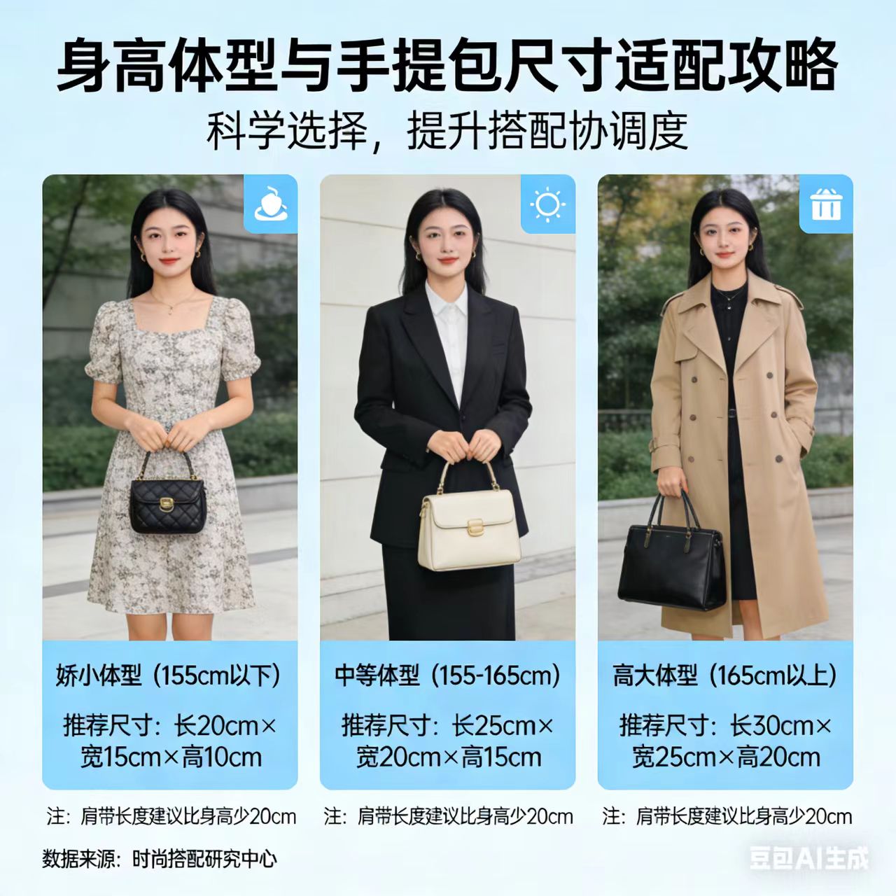 根据身高体型挑选最适合你的手提包尺寸攻略